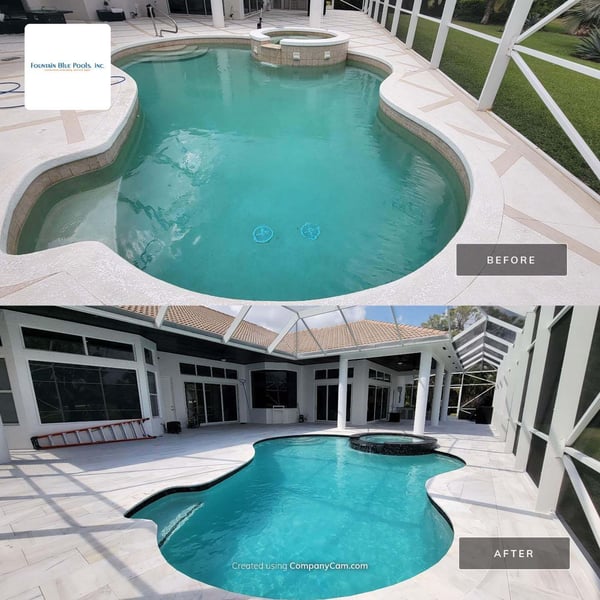 Fountain Blue Pools - residential renovations - before and after  (1)