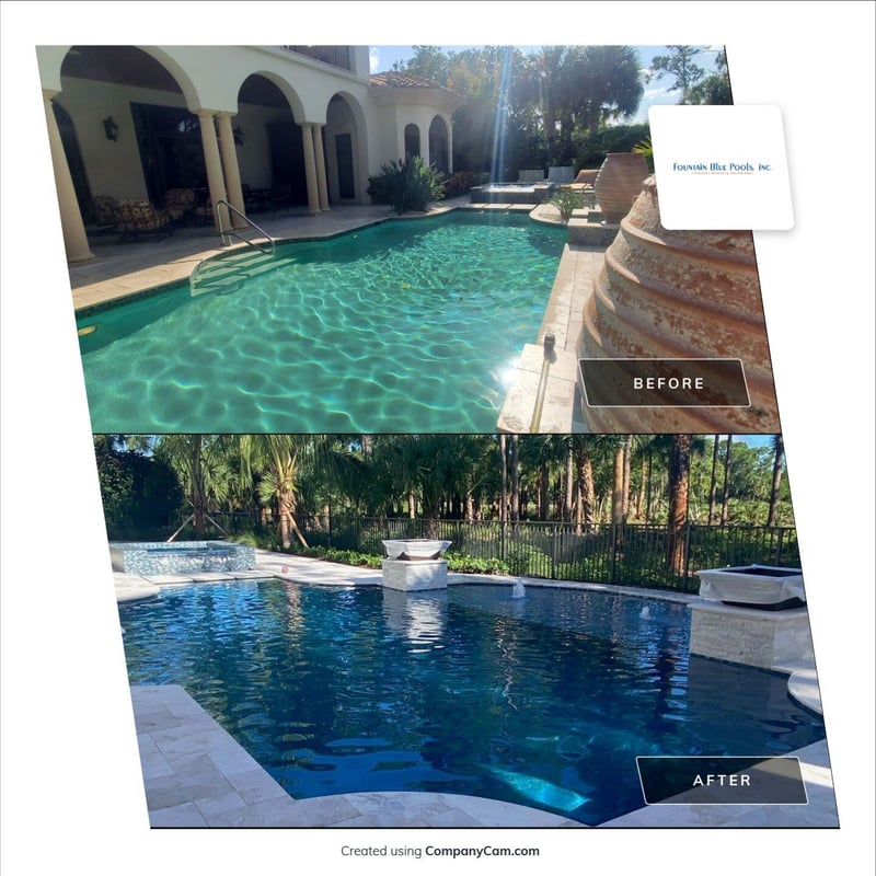 Fountain Blue Pools - residential renovations - before and after  (2)