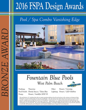 FSPA Bronze Award, Vanishing Edge Pool and Spa