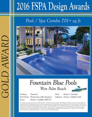 FSPA Gold Award, Pool and Spa