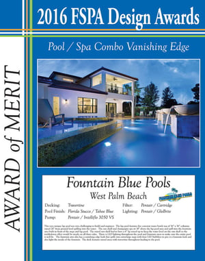 FSPA Award of Merit, Vanishing Edge Pool and Spa
