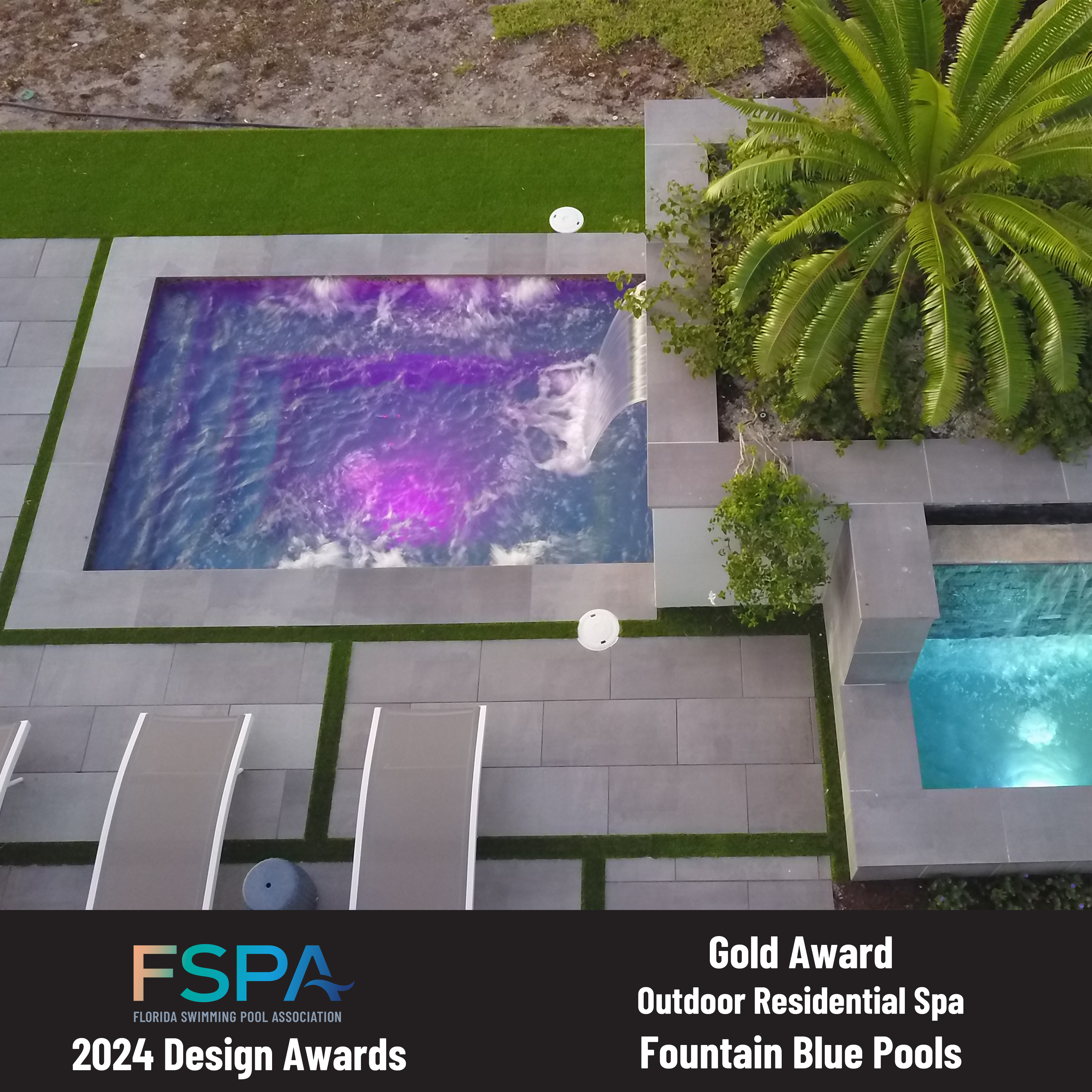 73-Gold-Outdoor Residential Spa-Fountain Blue Pools