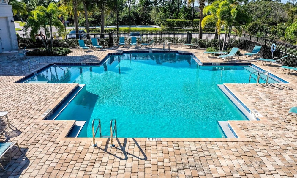 Commercial community pool for a new construction development