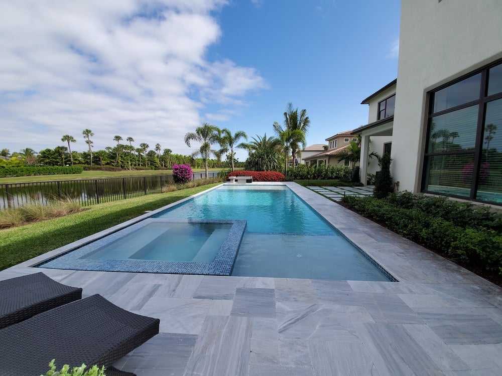 Pool construction - geometric shape