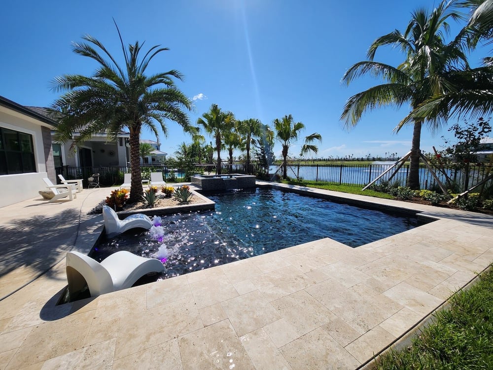 Builder model home pools