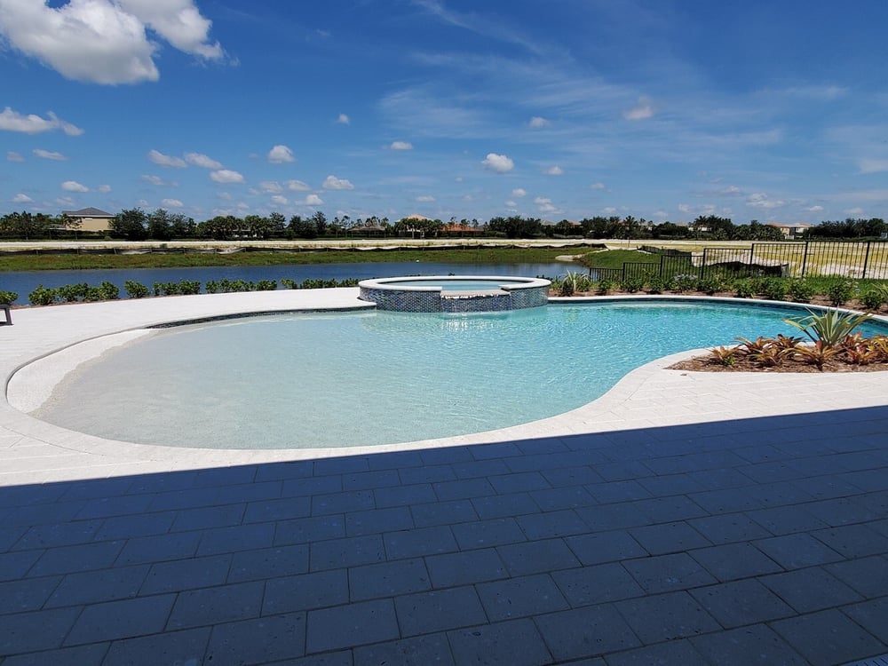 Builder model home pools