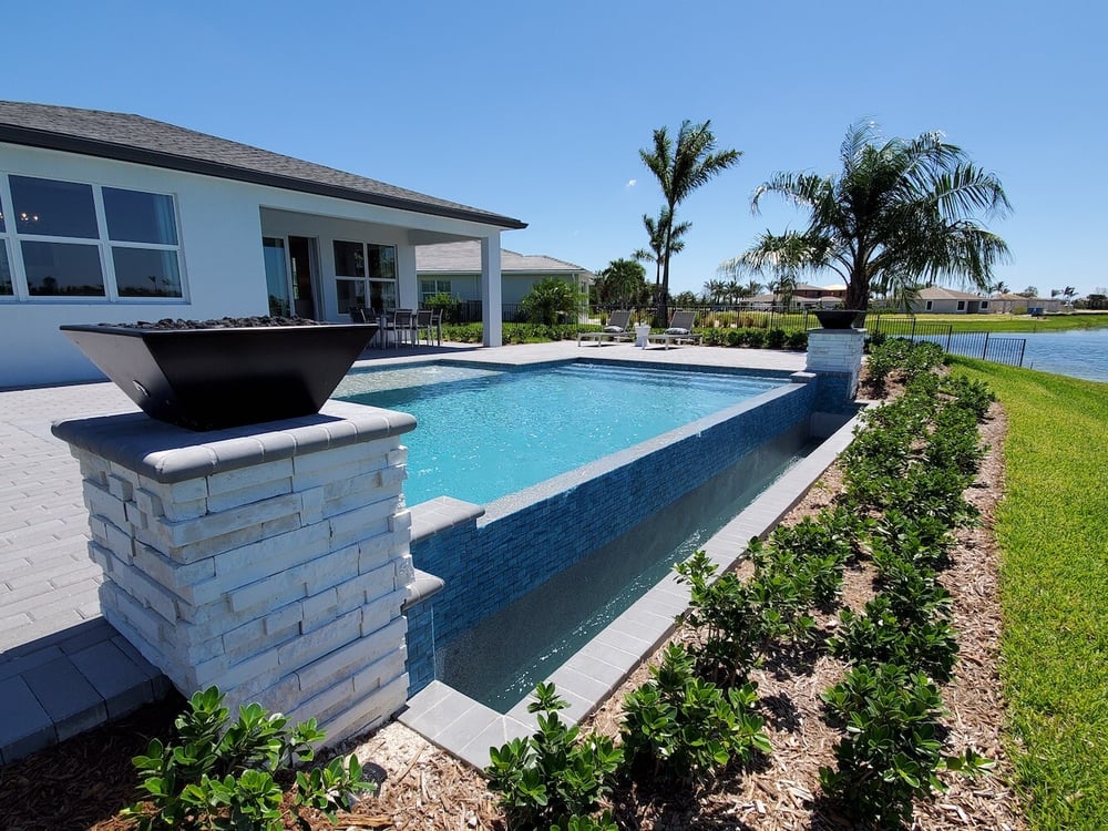 Builder model home pools