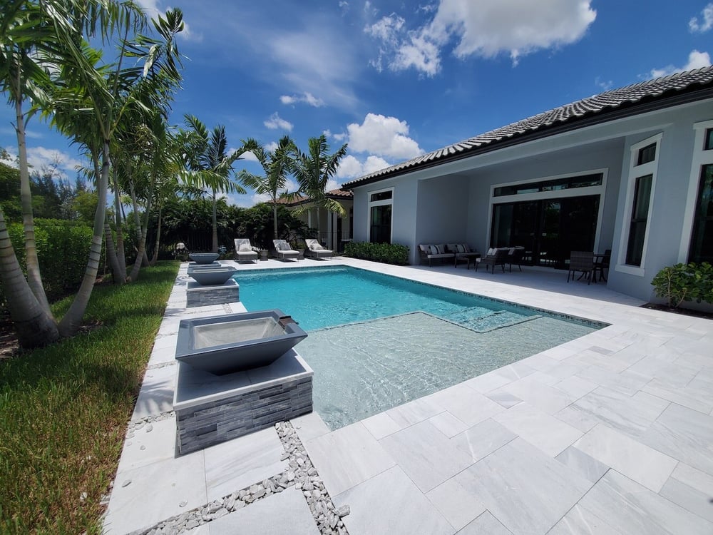 Builder model home pools