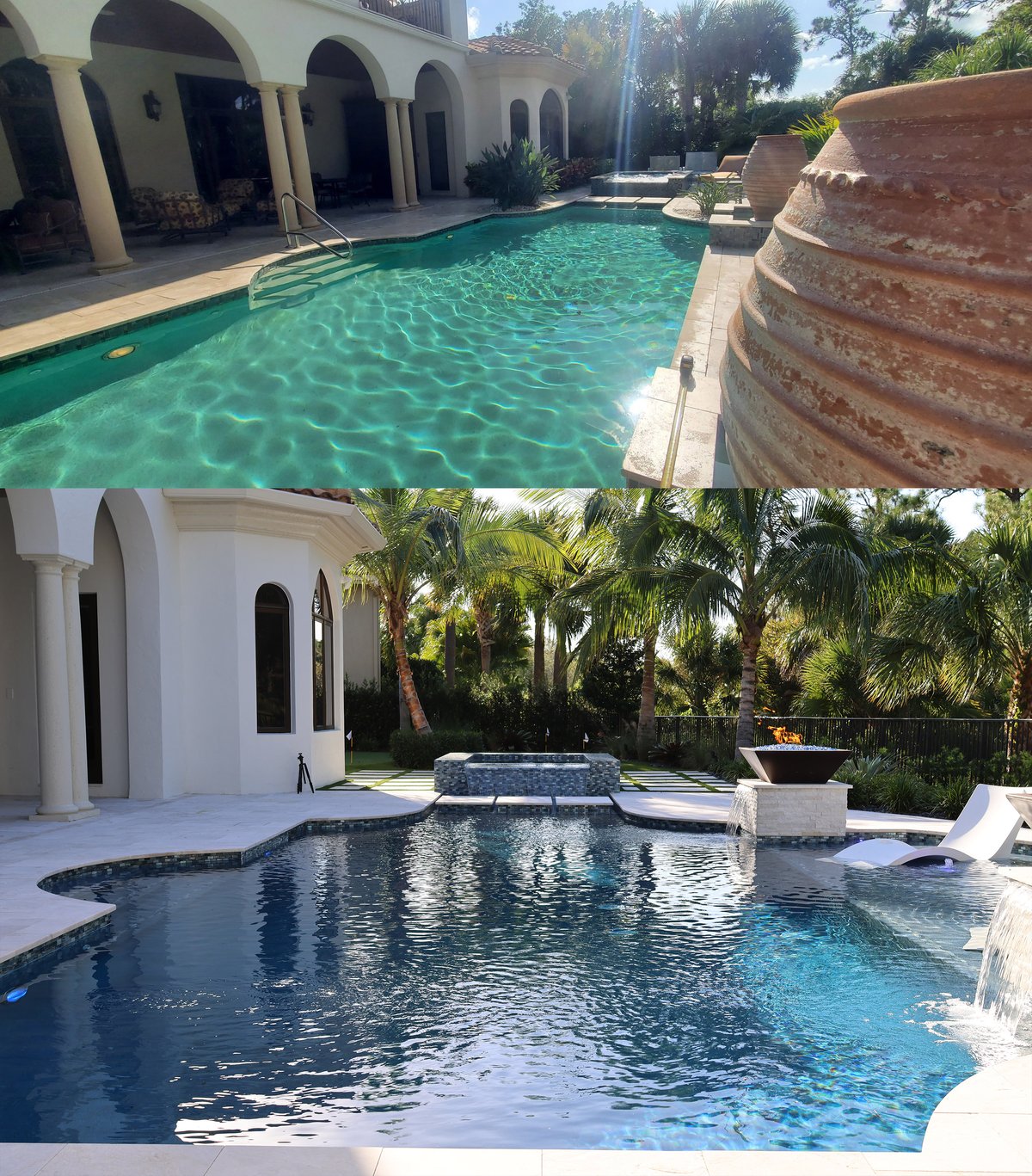 Resurfaced pool by Fountain Blue Pools