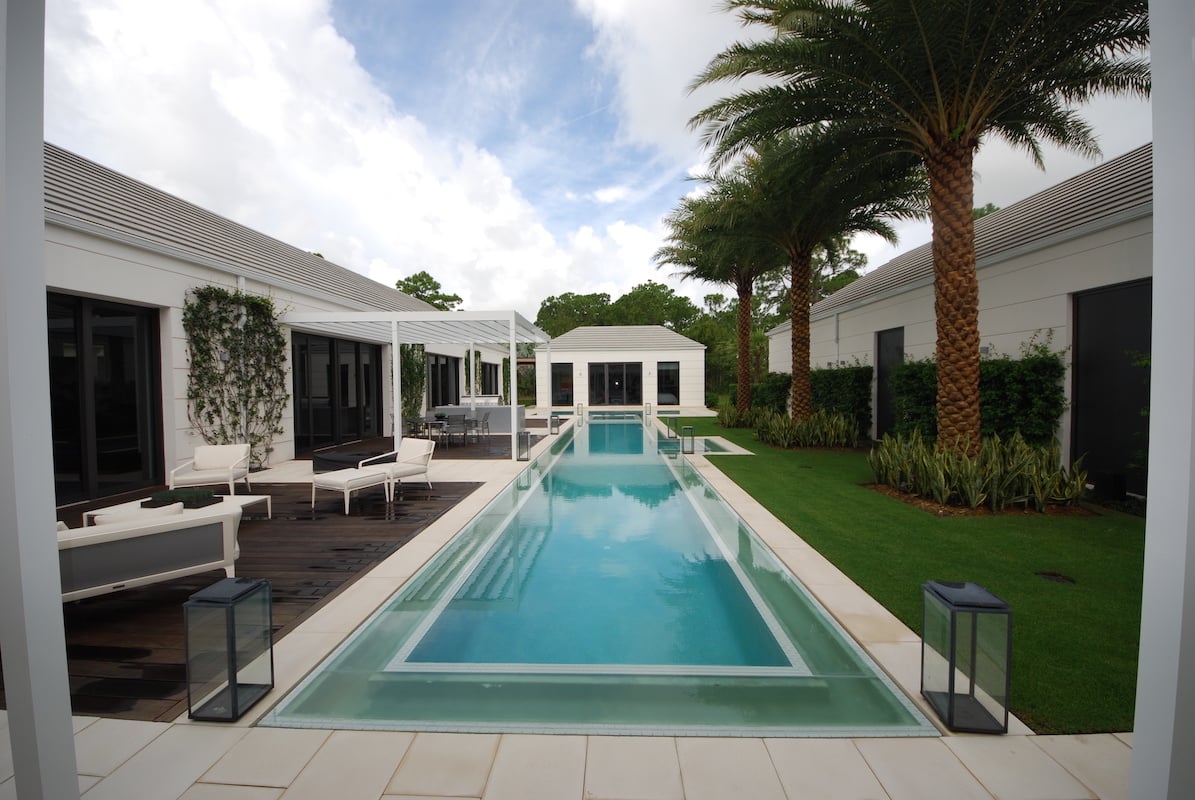 Modern geometric pool